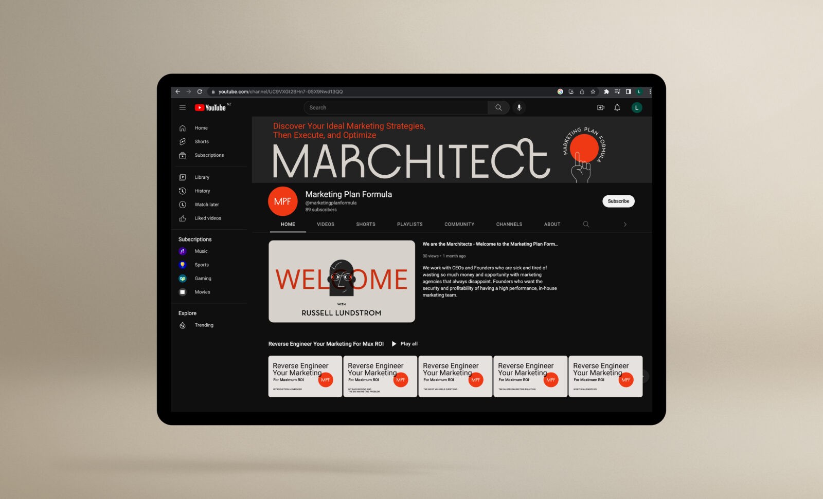 Marchitect_You_Tube Marchitect You Tube